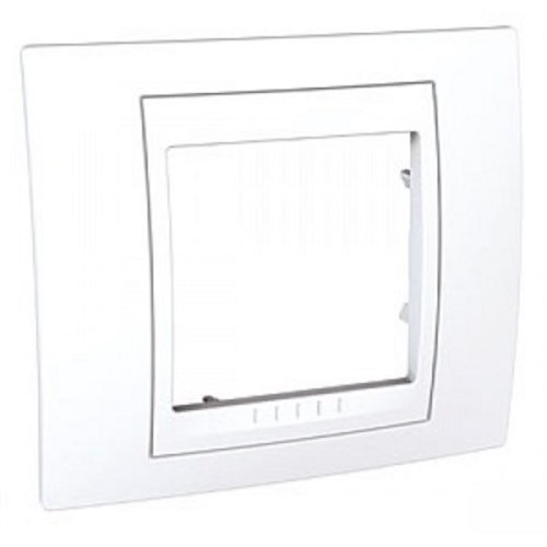 Рамка горизонтальная Schneider Electric Unica Хамелеон 1-м. белый фото Рамка горизонтальная Schneider Electric Unica Хамелеон 1-м. белый картинка